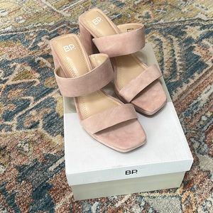 Blush suede heels, never worn. Brand new.